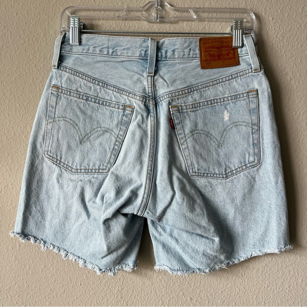 Levi’s Women’s Premium 501 Mid Thigh Denim Shorts - Picture 6 of 11